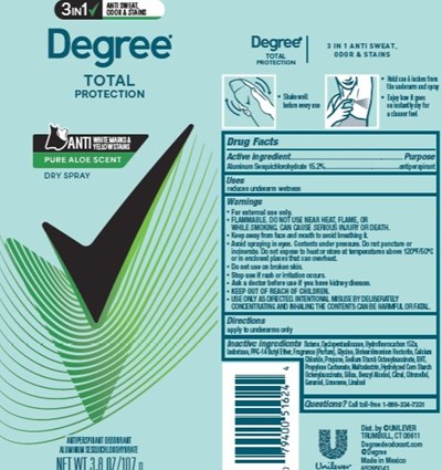 Artwork (Degree Total Protection Pure Aloe Scent Dry Spray Antiperspirant Deodorant   Artwork)